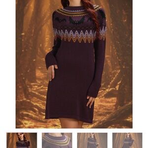 ModCloth It Be Like 'Bat' Fair Isle Sweater Dress